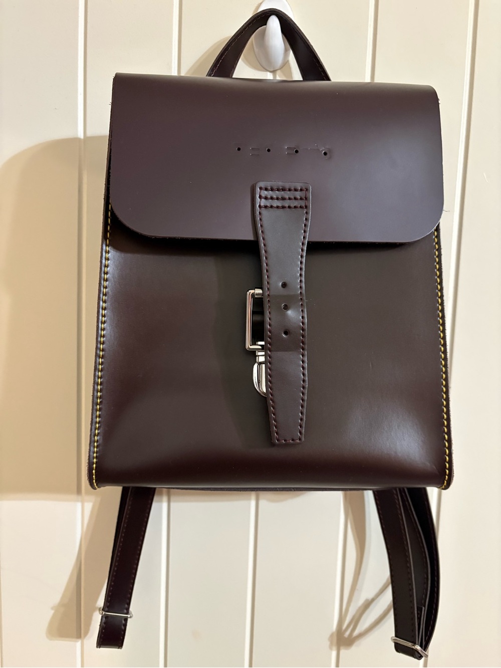 Dr. Martens Mini Backpack Black Leather Small Bag Missing Logo